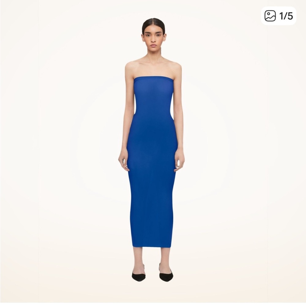 WOLFORD FATAL BLUE DRESS, XS